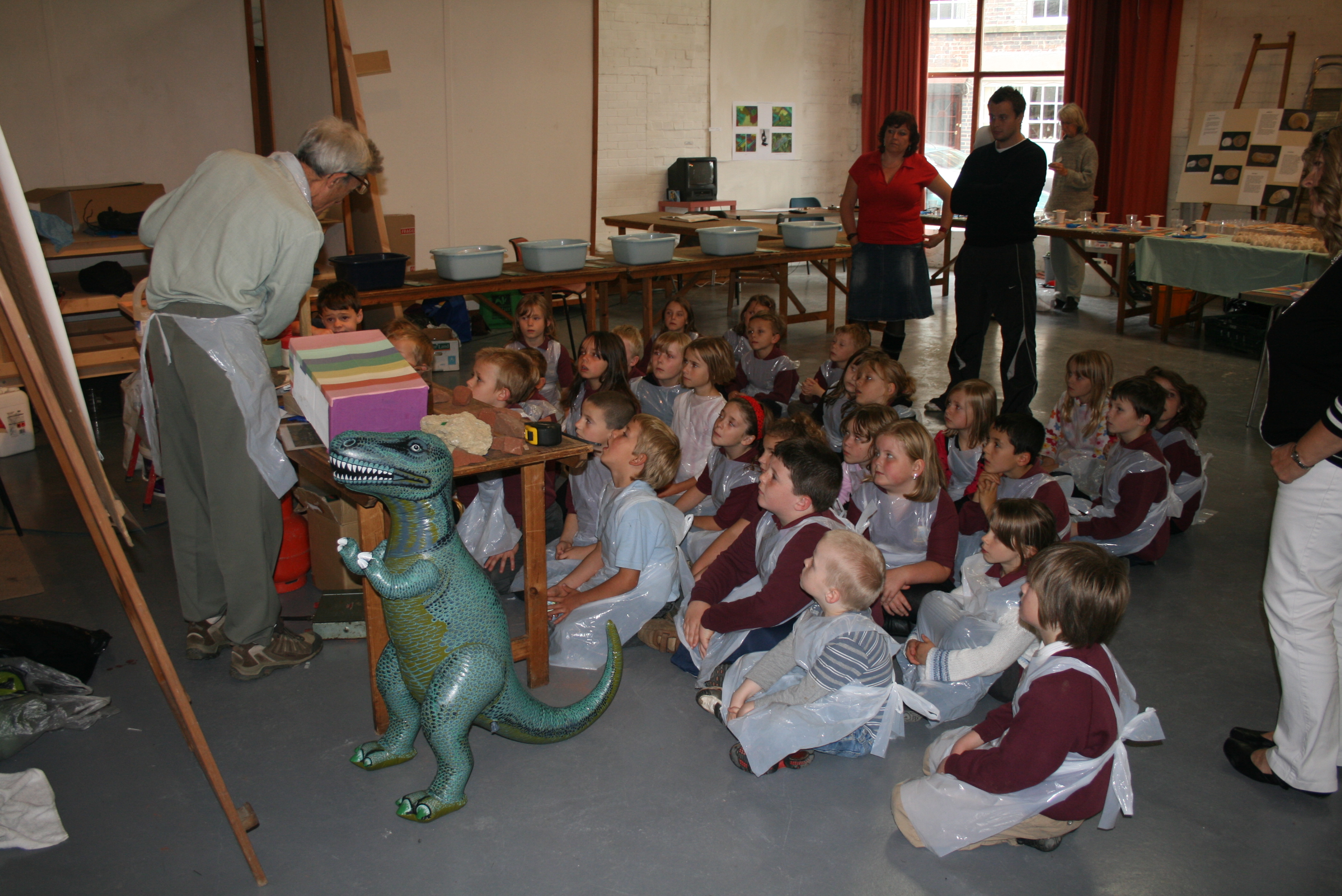 School Children at the exhibition