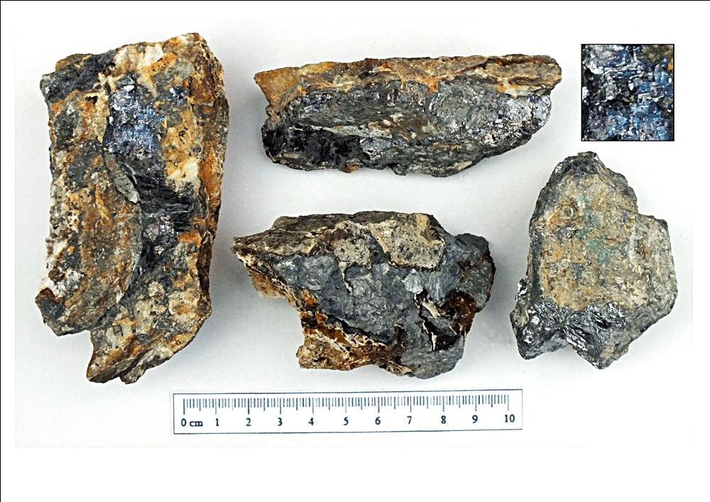 Galena with quartz, Aberdaunant.  (CWO)
