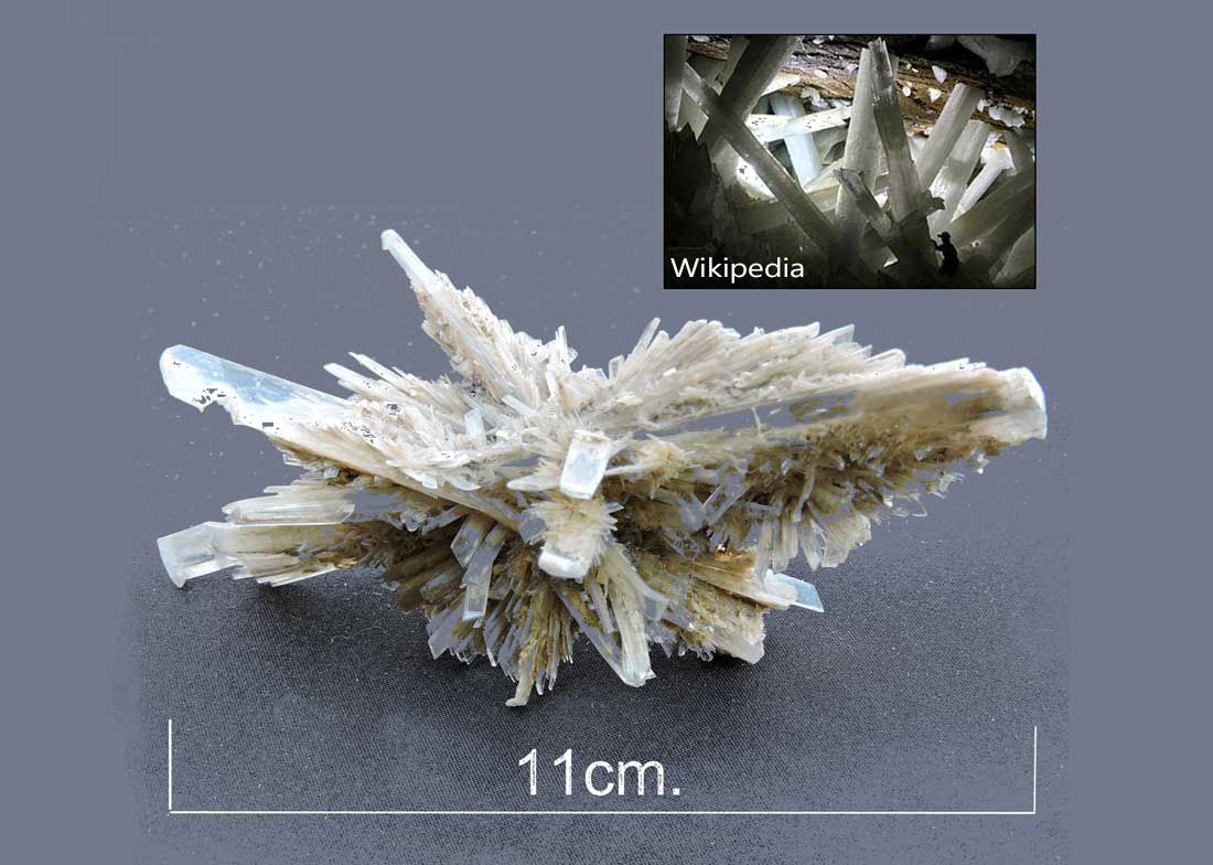 Gypsum, selenite var. Essone France