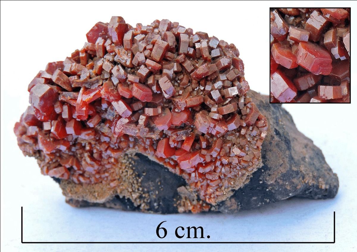 Vanadinite,  Morocco.