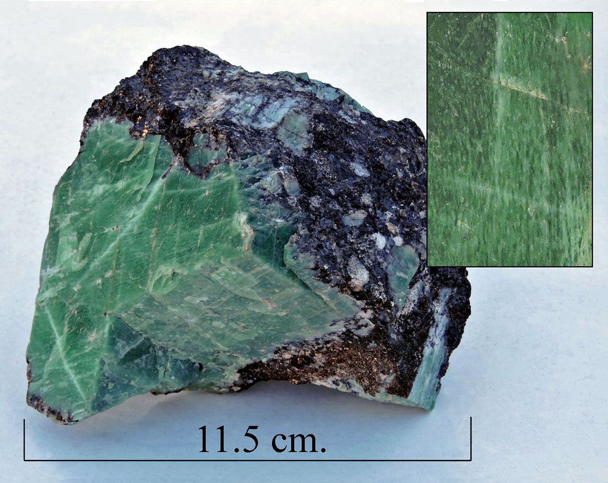 Actinolite with sphalerite.